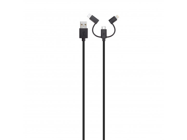 Laddkabel USB C/micro-USB/Lightning