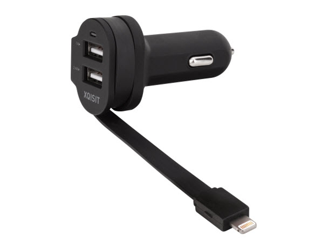 Xqisit dual Car Charger 6A USB C - svart
