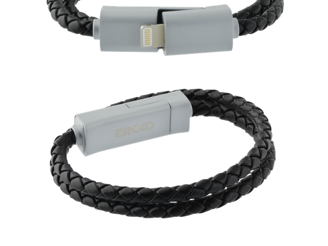 Bracelet Type Charging Cable Lightning - svart
