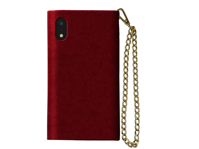 iDeal Mayfair Clutch Velvet - iPhone XR - Röd