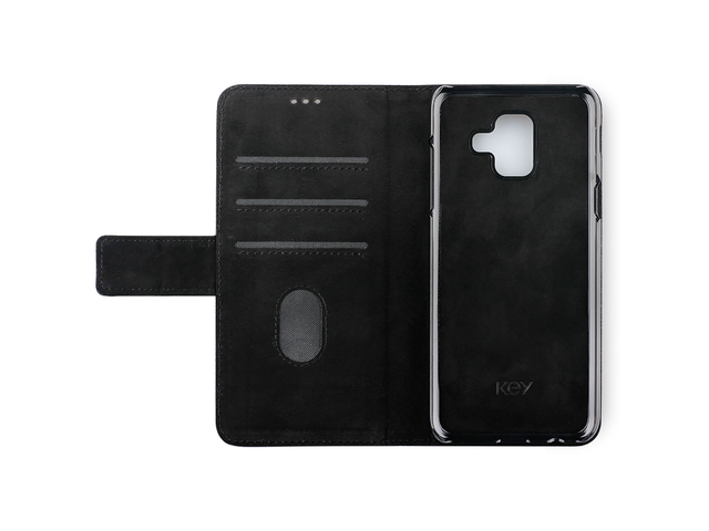 Key Premium Wallet Galaxy A6 (2018) - Svart
