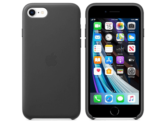 Apple iPhone SE Leather Case - Svart
