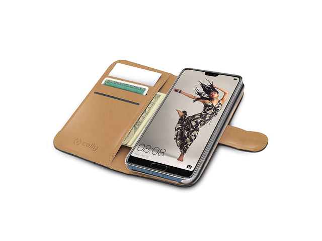 Celly Wallet - Huawei P20 Pro - Svart