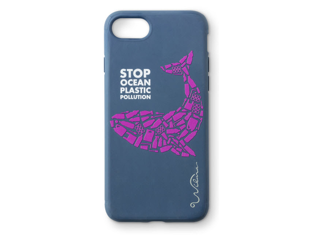 Stop Plastic Whale iPhone 6/6s/7/8 - Mörkblå