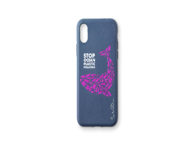 Stop Plastic Whale iPhone X/Xs - Mörkblå