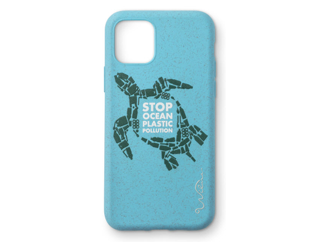 Stop Plastic Turtle - iPhone 11 - Ljusblå