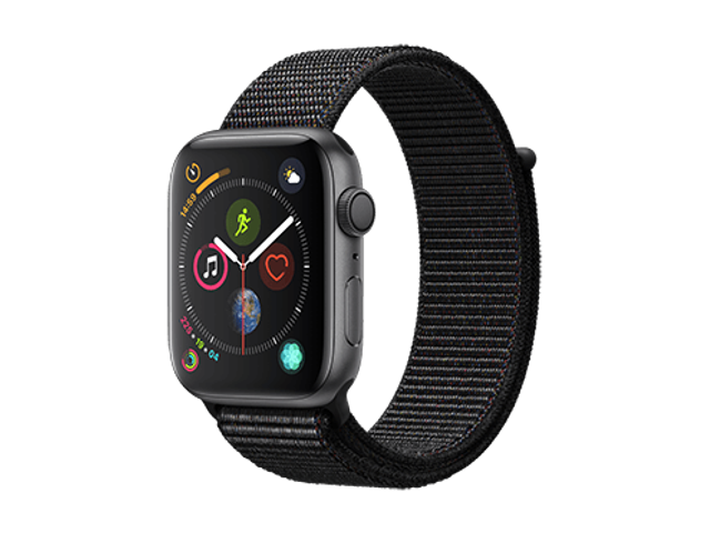 Apple Watch S4 44mm SL - Rymdgrå/Svart
