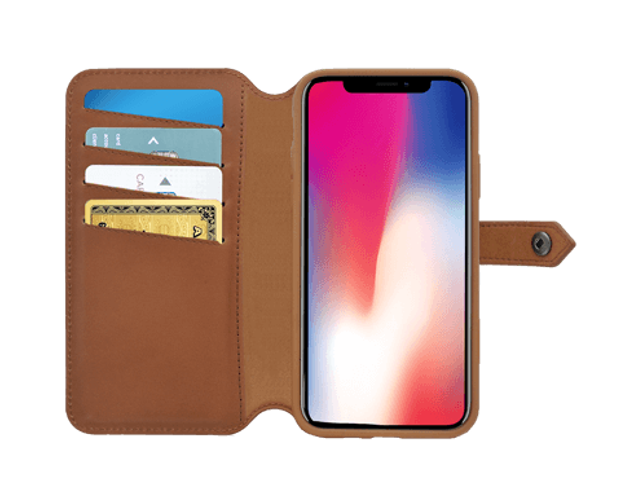 Ercko 2 in 1 Magnet Case + Wallet - Apple iPhone XS Max - Cognac
