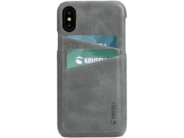 Krusell Sunne 2 Card Cover - iPhone XS Max - Vintage Grey