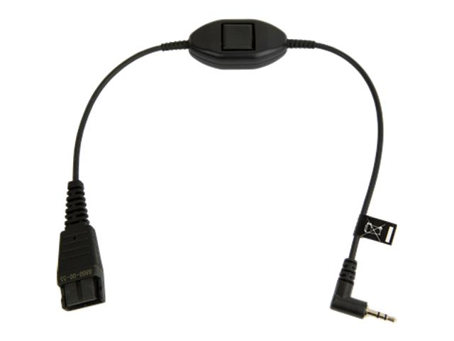 Jabra Headsetkabel med s-knapp, 2,55 m ER