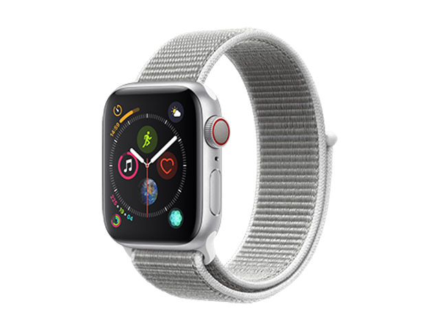 Apple Watch S4 Cellular - 40mm - Silver/Seashell Sport Loop